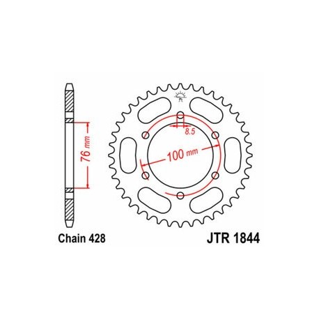 Couronne JT SPROCKETS acier standard 1844 - 428