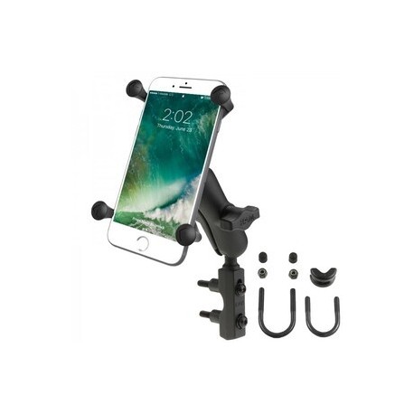 Pack complet RAM MOUNTS X-Grip bras medium fixation en U sur guidon ou réservoir de frein/embrayage - smartphones L/XL