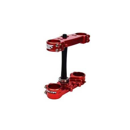 Té de fourche SCAR Offset 22mm rouge Honda CRF450R