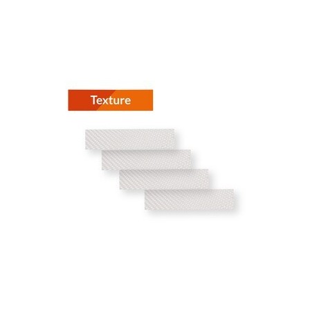 Lot de 4 bande de protection Texture 11x48cm - transparent