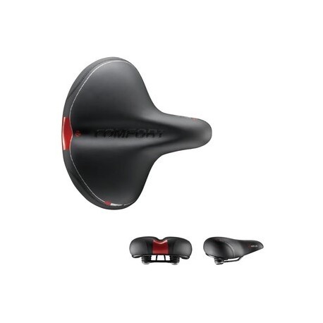 Selle VELO Comfort noir/rouge