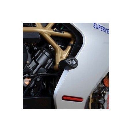 Tampons de protection R&G RACING Aero noir MV Agusta Superveloce 800