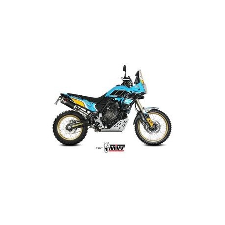 Silencieux MIVV Dakar Slip-On acier inoxydable noir - Yamaha Ténéré 700 19-22