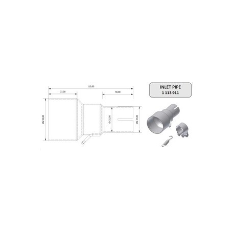 Tube de raccordement MIVV 55 32 mm