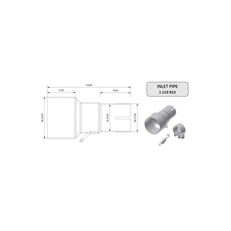 Tube de raccordement MIVV 55 35 mm