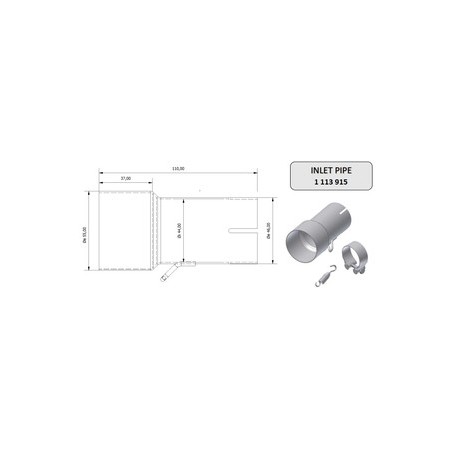 Tube de raccordement MIVV 55 44 mm