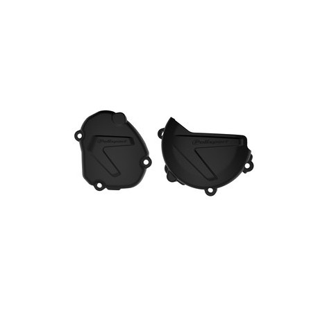 Protections de carters d'embrayage et d'allumage POLISPORT noir - Yamaha YZ125