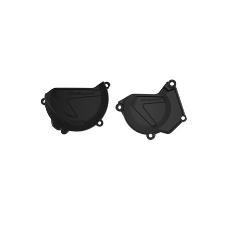 Protections de carters d'embrayage et d'allumage POLISPORT noir - Yamaha YZ250