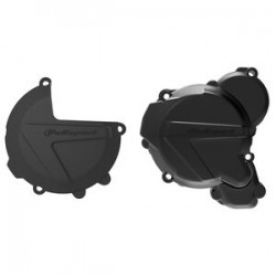 Protections de carters d'embrayage et d'allumage POLISPORT noir