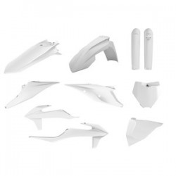 Kit plastique POLISPORT blanc - KTM SX/SX-F