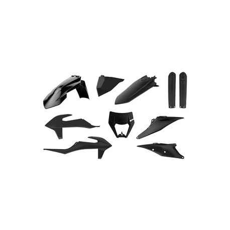 Kit plastique POLISPORT noir - KTM EXC/EXC-F