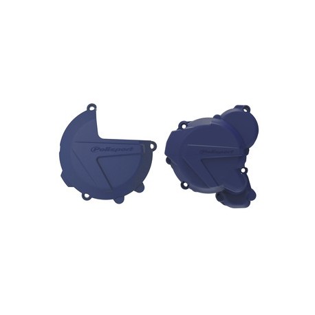 Protections de carters d'embrayage et d'allumage POLISPORT bleu