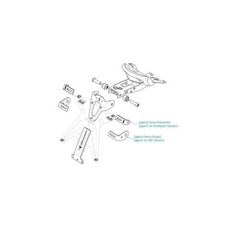 Kit support de plaque réglable LIGHTECH - Triumph Trident 660