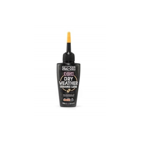 Lubrifiant chaîne MUC-OFF eBIKE Dry Weather Ceramic Lube conditions sèches 50ml