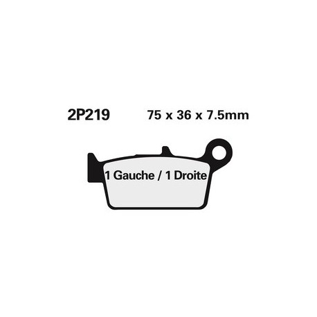 Plaquettes de frein NISSIN 2P-219GS semi-métallique