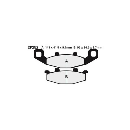 Plaquettes de frein NISSIN 2P-252NS semi-métallique