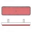 Catadioptre V PARTS rectangle 96x27mm rouge