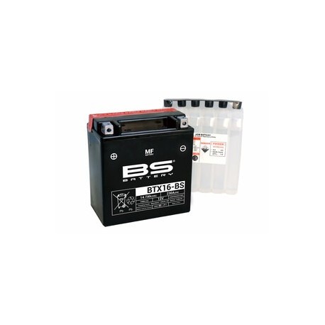 Batterie BS BATTERY sans entretien avec pack acide - BTX16