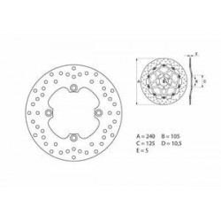 Disque de frein BREMBO Oro fixe - 68B40780