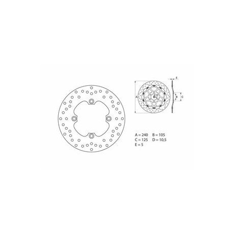 Disque de frein BREMBO Oro fixe - 68B40780