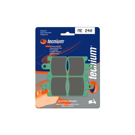 Plaquettes de frein TECNIUM scooter ME240 organique