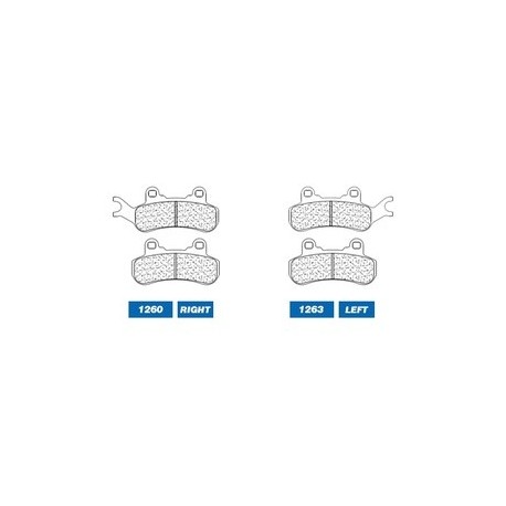 Plaquettes de frein CL BRAKES 1260ATV1 Quad métal fritté