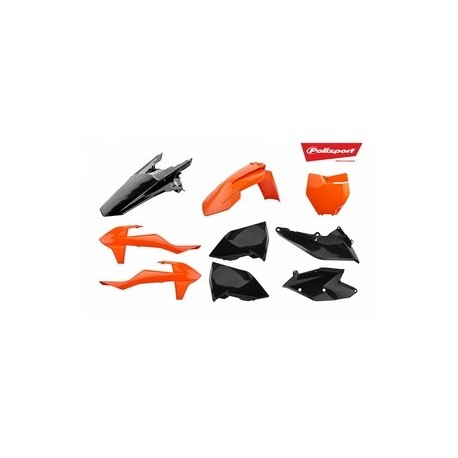 Kit plastiques polisport orange/noir ktm sx/sx-f