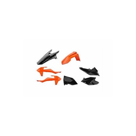 Kit plastique POLISPORT MX orange/noir KTM SX/SX-F