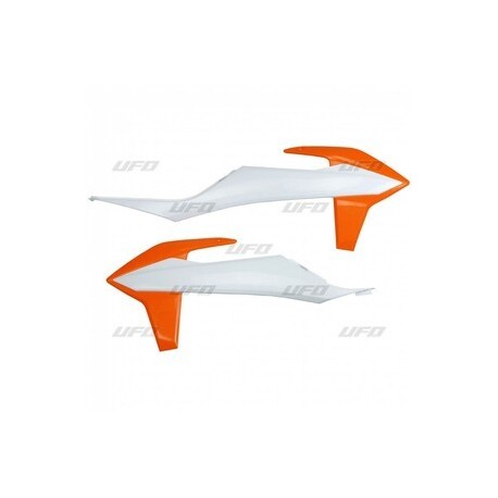 Ouies de radiateur UFO orange/blanc KTM EXC/SX/EXC-F/SX-F