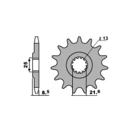 Pignon PBR acier standard 2137 - 525