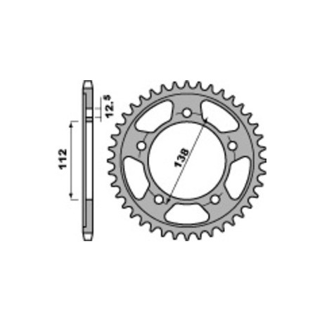 Couronne PBR acier standard 4357 - 525