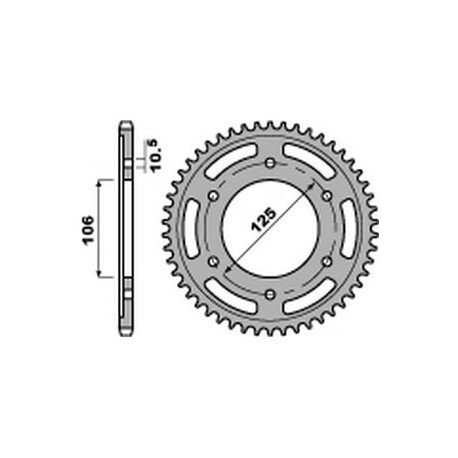 Couronne PBR acier standard 4529 - 525