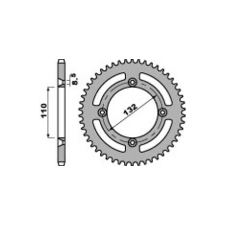 Couronne PBR acier standard 4486 - 428