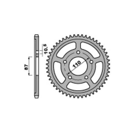 Couronne PBR acier standard 828 - 525