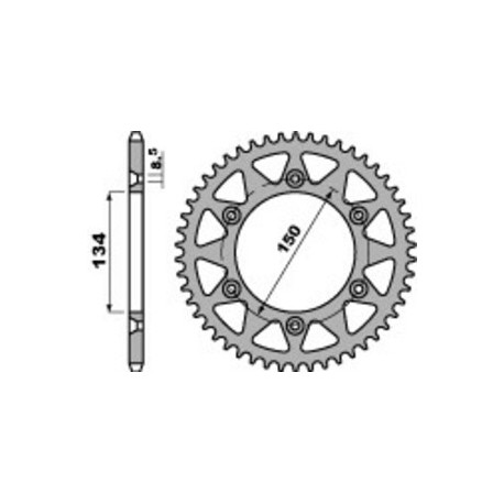 Couronne PBR aluminium Ultra-Light 489 - 525