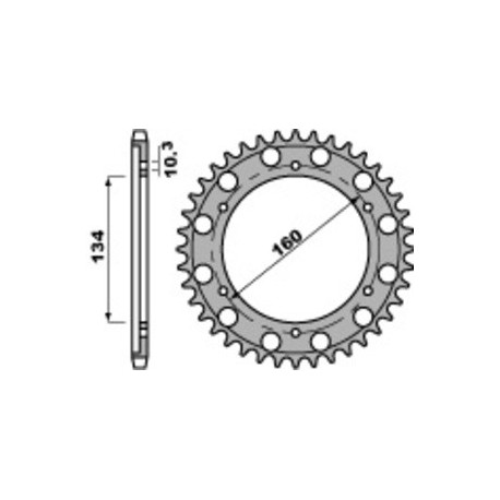 Couronne PBR acier standard 4399 - 530