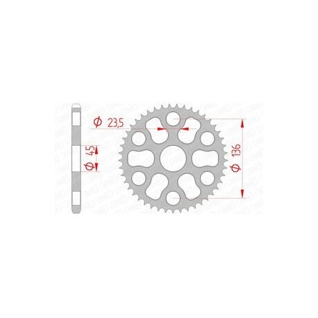 Couronne AFAM acier standard 12325 - 428