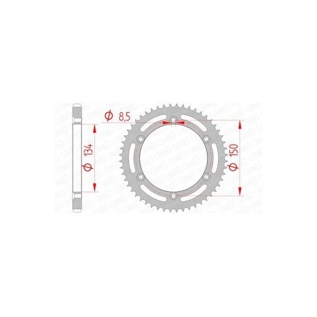 Couronne AFAM acier standard 16207 - 428