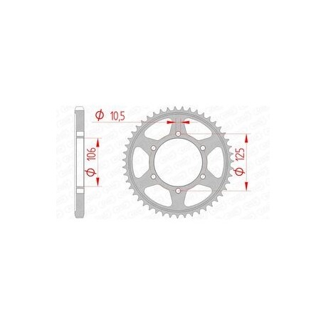 Couronne AFAM acier standard 86605 - 525