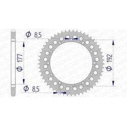 Couronne AFAM aluminium 63300 - 520