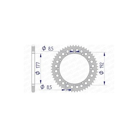 Couronne AFAM aluminium 63300 - 520