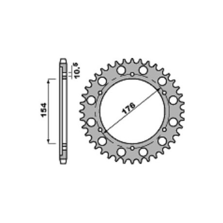 Couronne PBR acier standard 4434 - 530