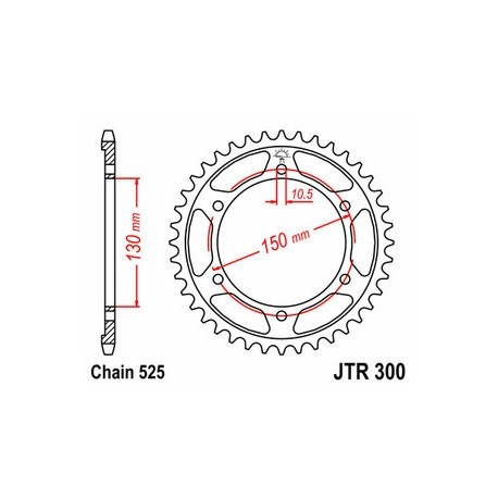 Couronne JT SPROCKETS acier standard 300 - 525