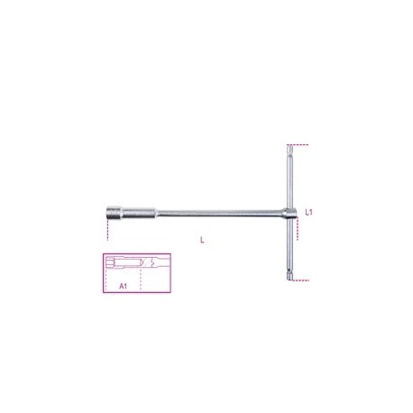 Clé à béquille simple avec douille profonde 6 pans BETA 13mm