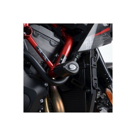 Tampons de protection R&G RACING Aero noir Kawasaki ZH2