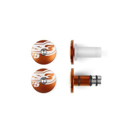 Embouts de guidons S3 End 5 Ø14mm orange