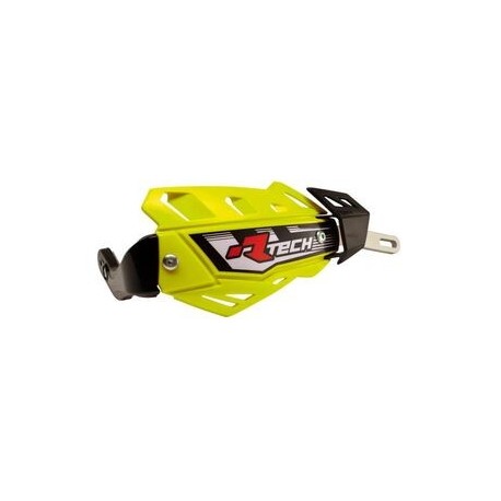 Protège-mains RACETECH FLX intégral jaune fluo avec renfort alu