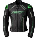 Veste RST S1 CE cuir noir/gris/vert fluo - Taille S