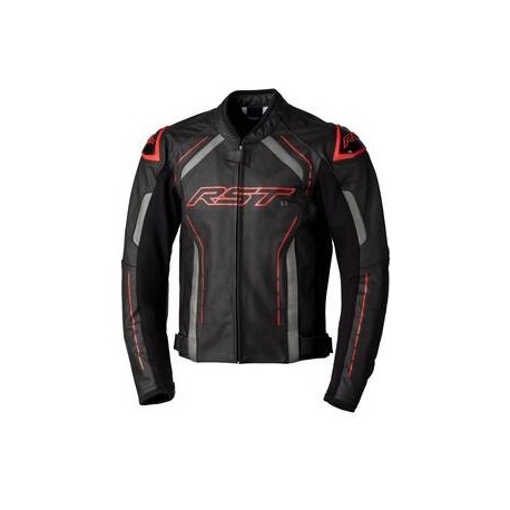 Veste RST S1 CE cuir noir/gris/rouge taille S