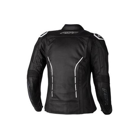 Veste femme RST S1 CE cuir noir/blanc taille XS